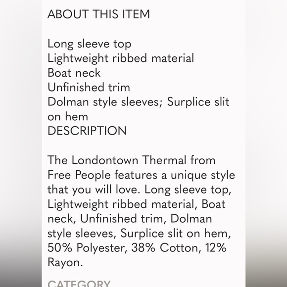 Free People London Town Thermal Top - Picture 12 of 12